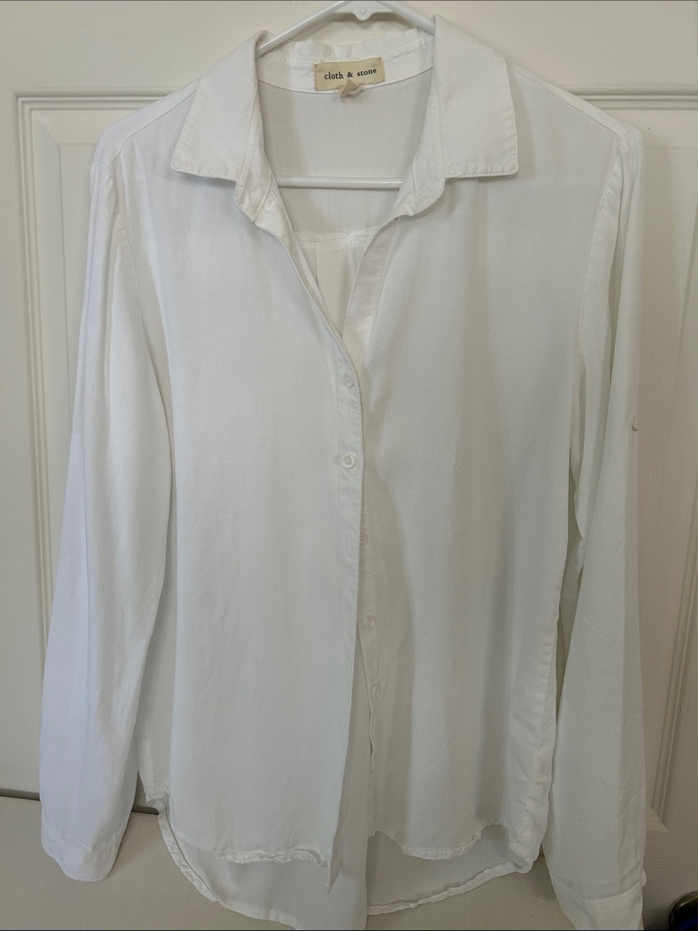 cloth & stone White Lightweight Button-Front Shirt